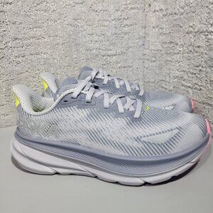 Hoka One One Clifton 9 GTX Womens Size US 6.5 Skies Foggy Gray Trainers Sneakers